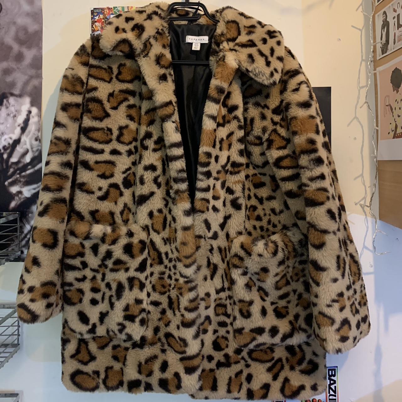 Leopard fluffy outlet jacket