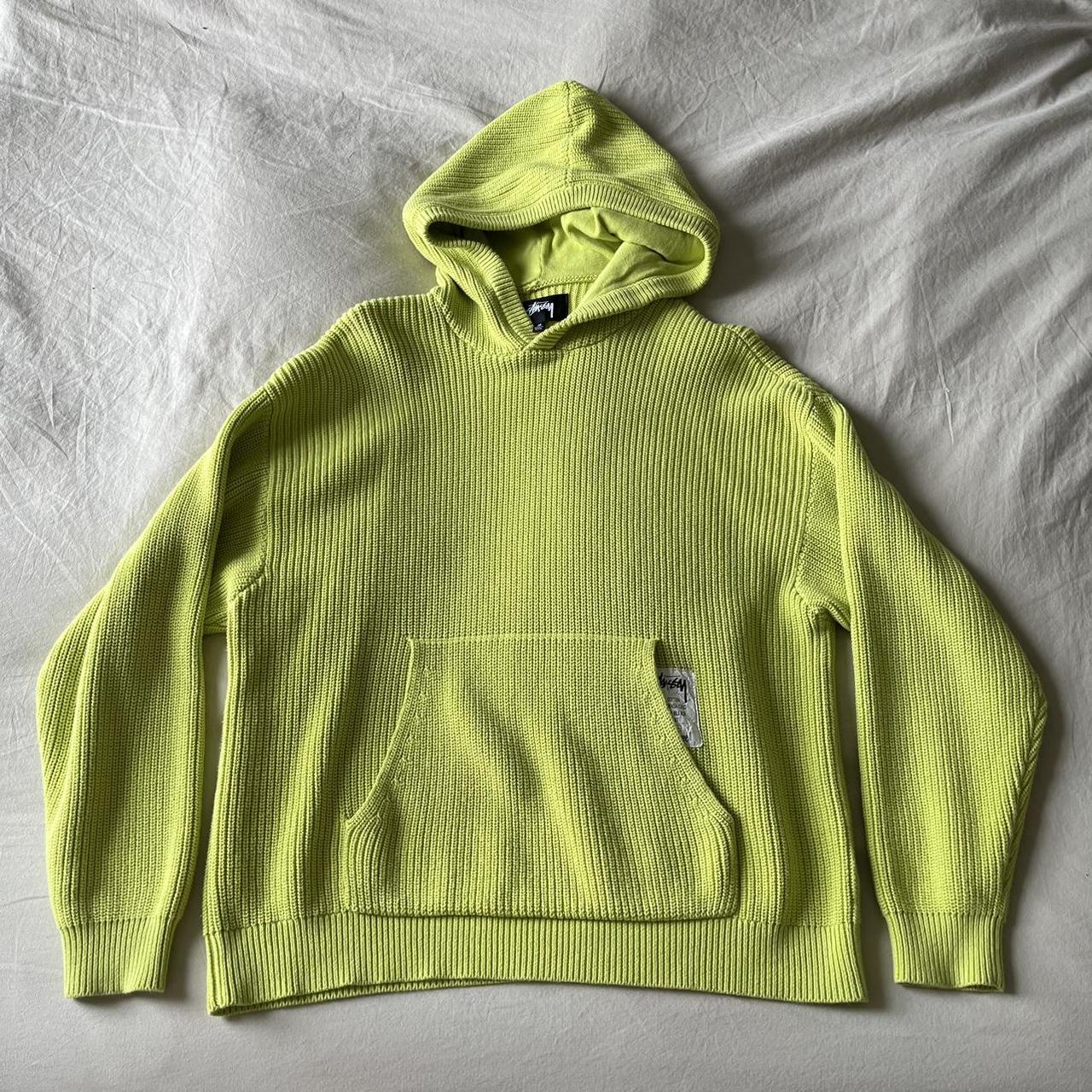 Stussy cotton knit hoodie Tagged medium fits Depop