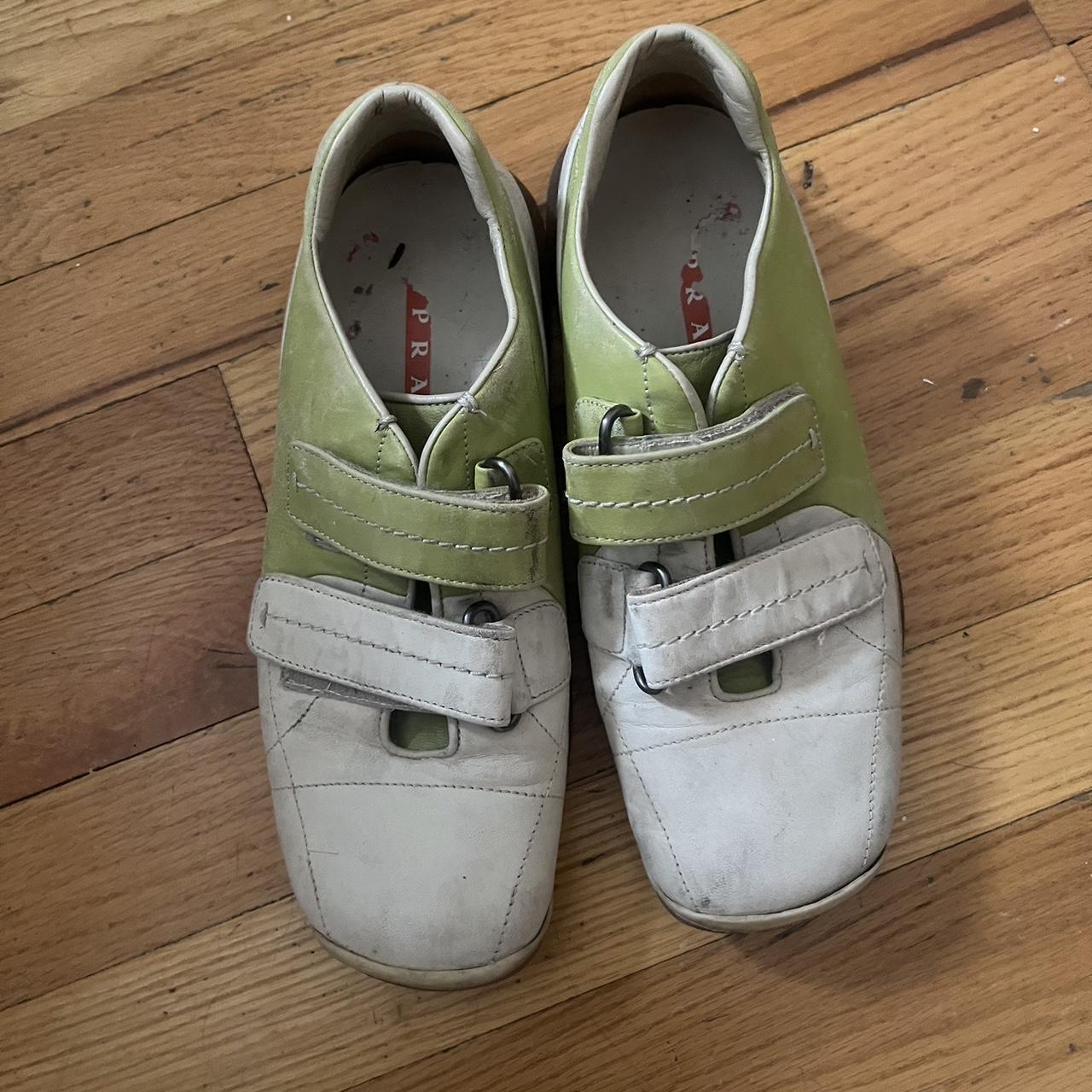 Futuristic green Prada shoes Look like bowling... - Depop