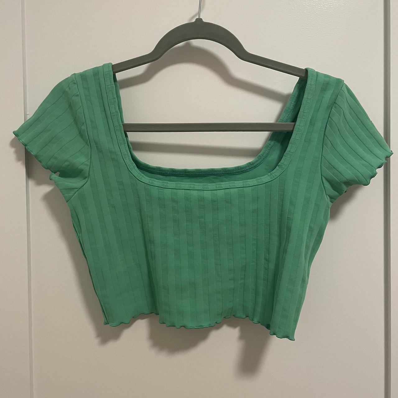 Green crop top Aerie/offline Size medium ... - Depop