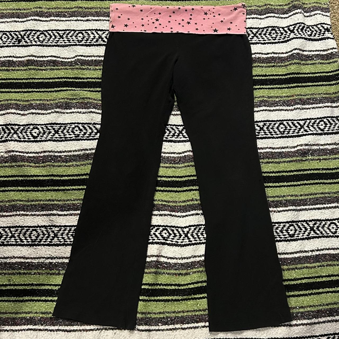 xhilaration pink star waist band fold over flare... Depop