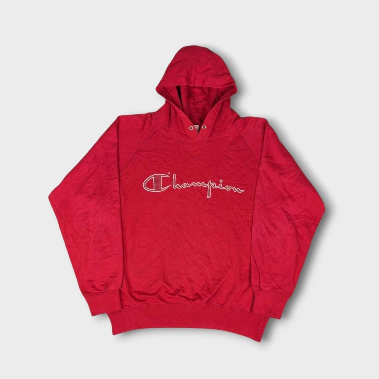 Girls red champion hoodie hot sale