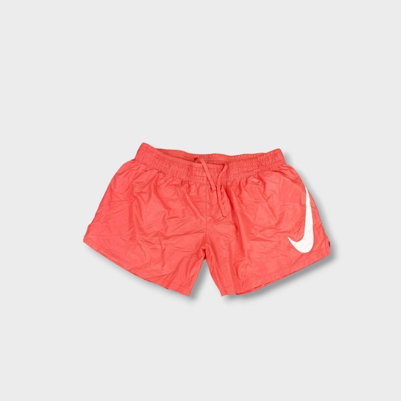 Nike peach pink running gym shorts Large white. Depop