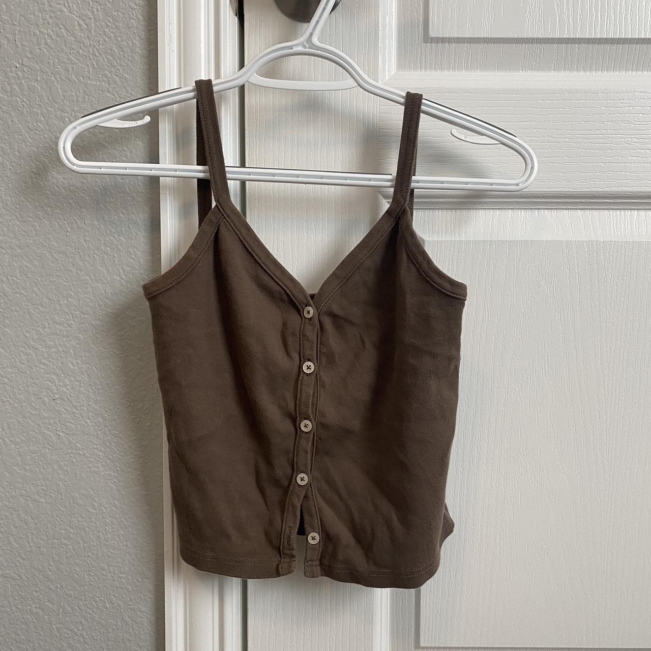 Brandy Melville Women's Brown Vest Depop