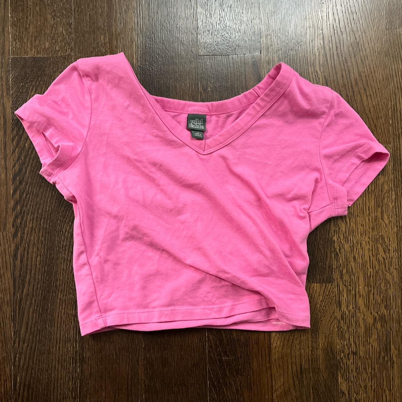 Wild Fable Women's Pink Crop-top | Depop