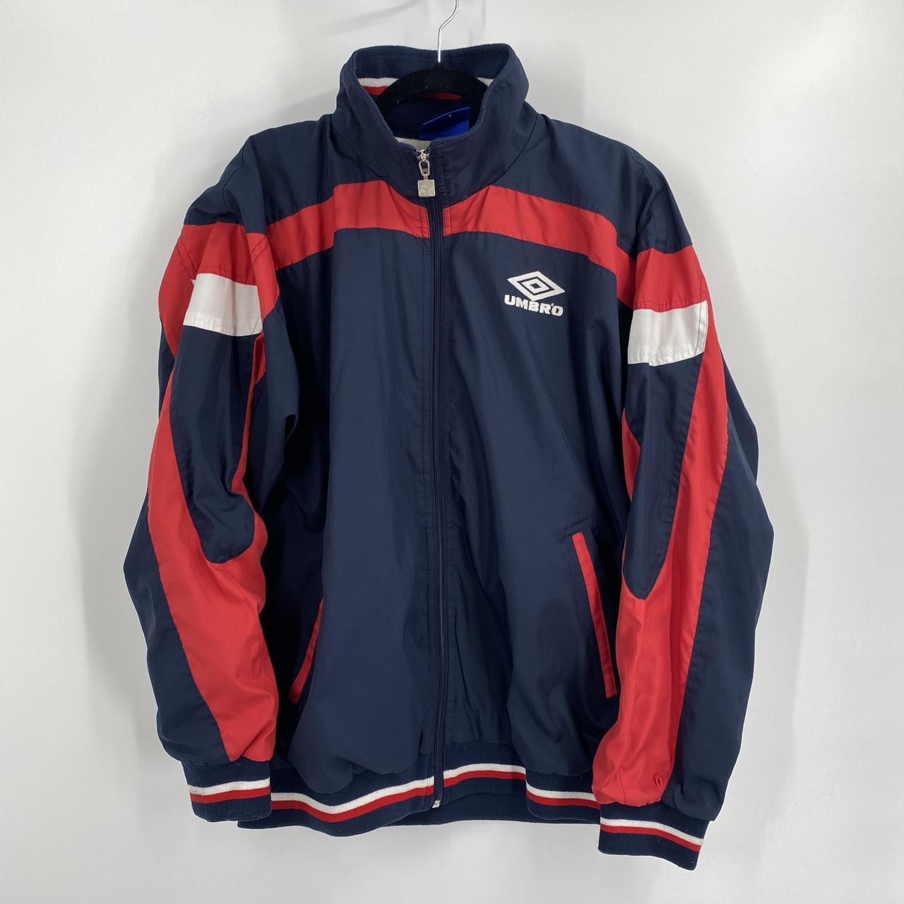 Umbro Men's Red and Blue Jacket | Depop