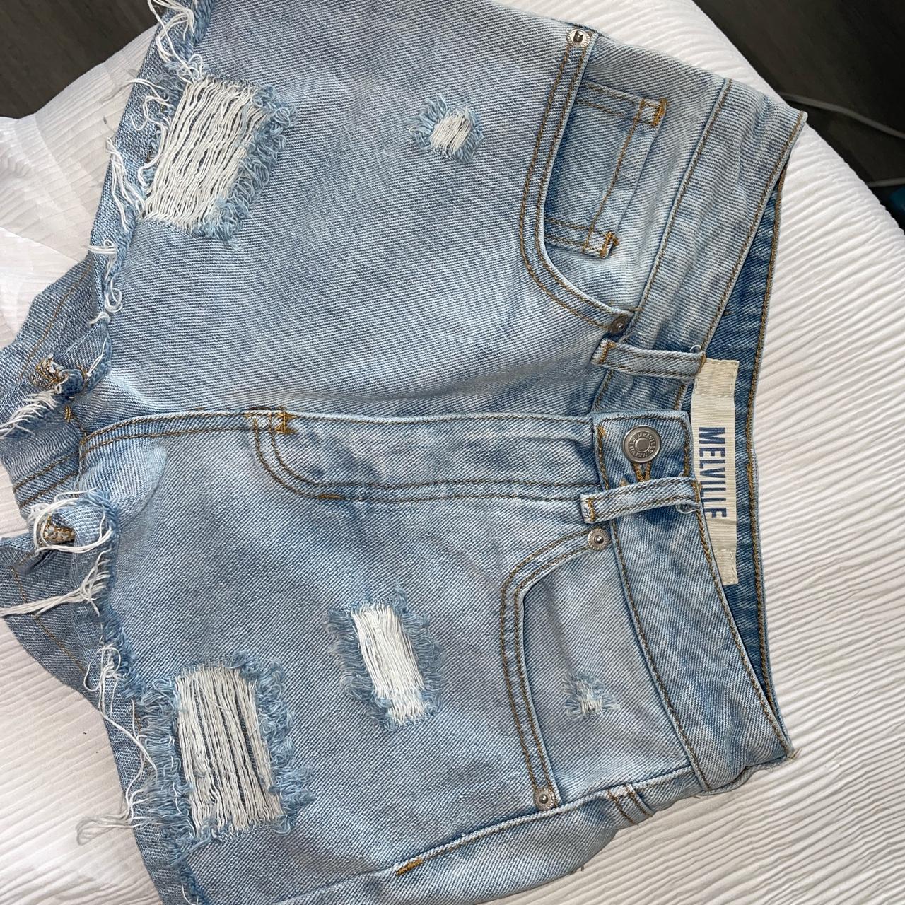 Brandy Melville Women's Blue Shorts | Depop