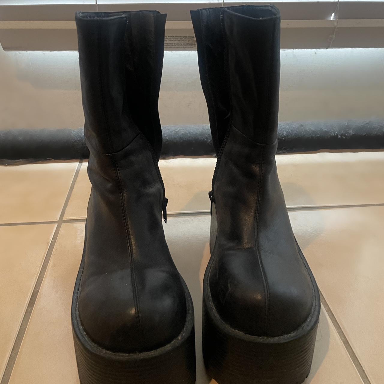 UNIF Women's Black Boots | Depop