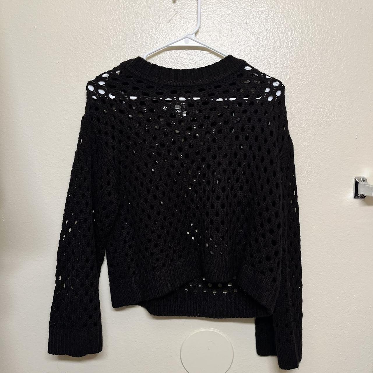 Black H&M sweater, trendy hole style! Never... - Depop