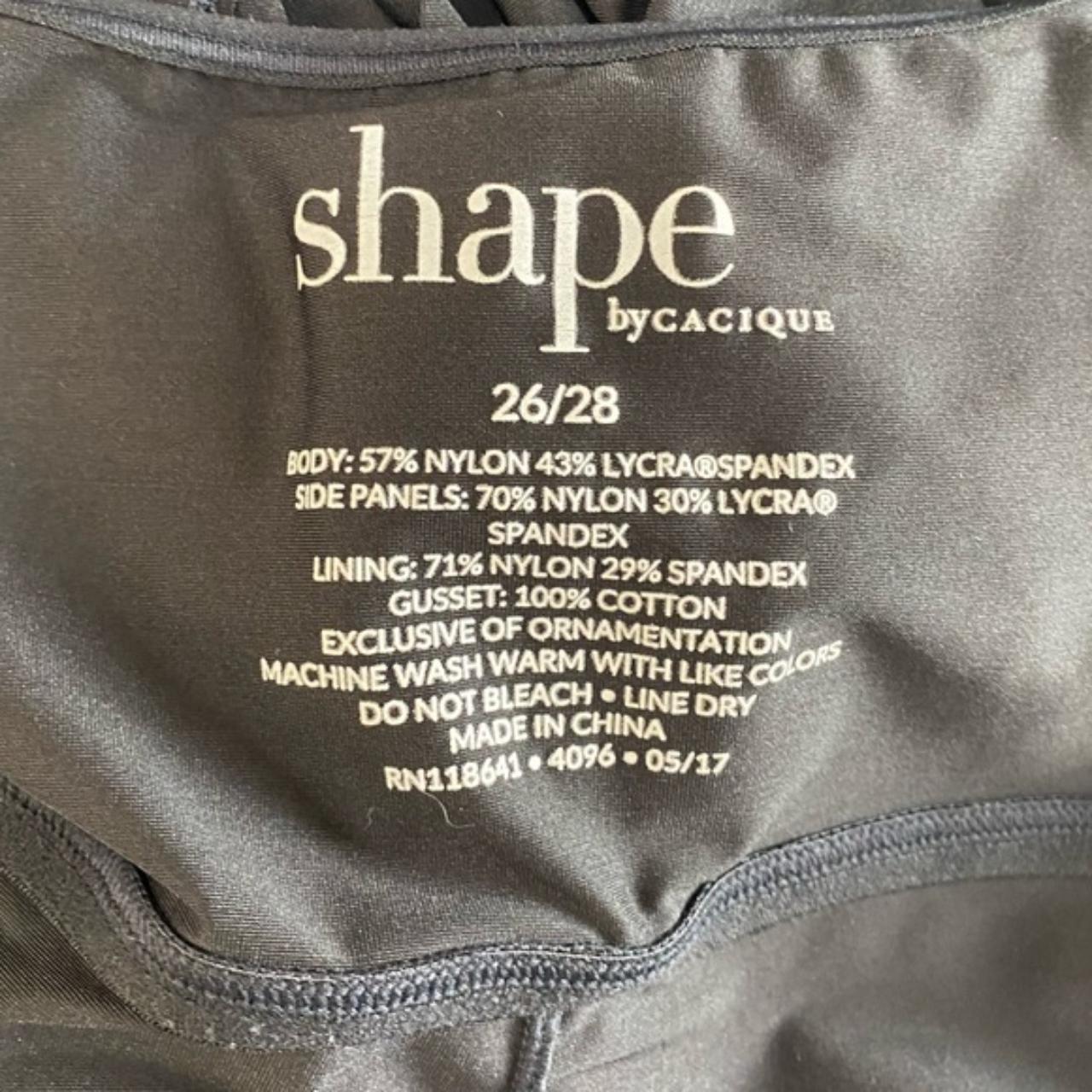 SHAPE BY CACIQUE  Black Underbust Body Shaper Sz - Depop