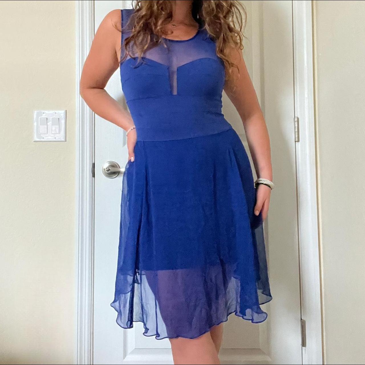 BCBG MaxAzria Electric Blue Dress Perfect condition Depop