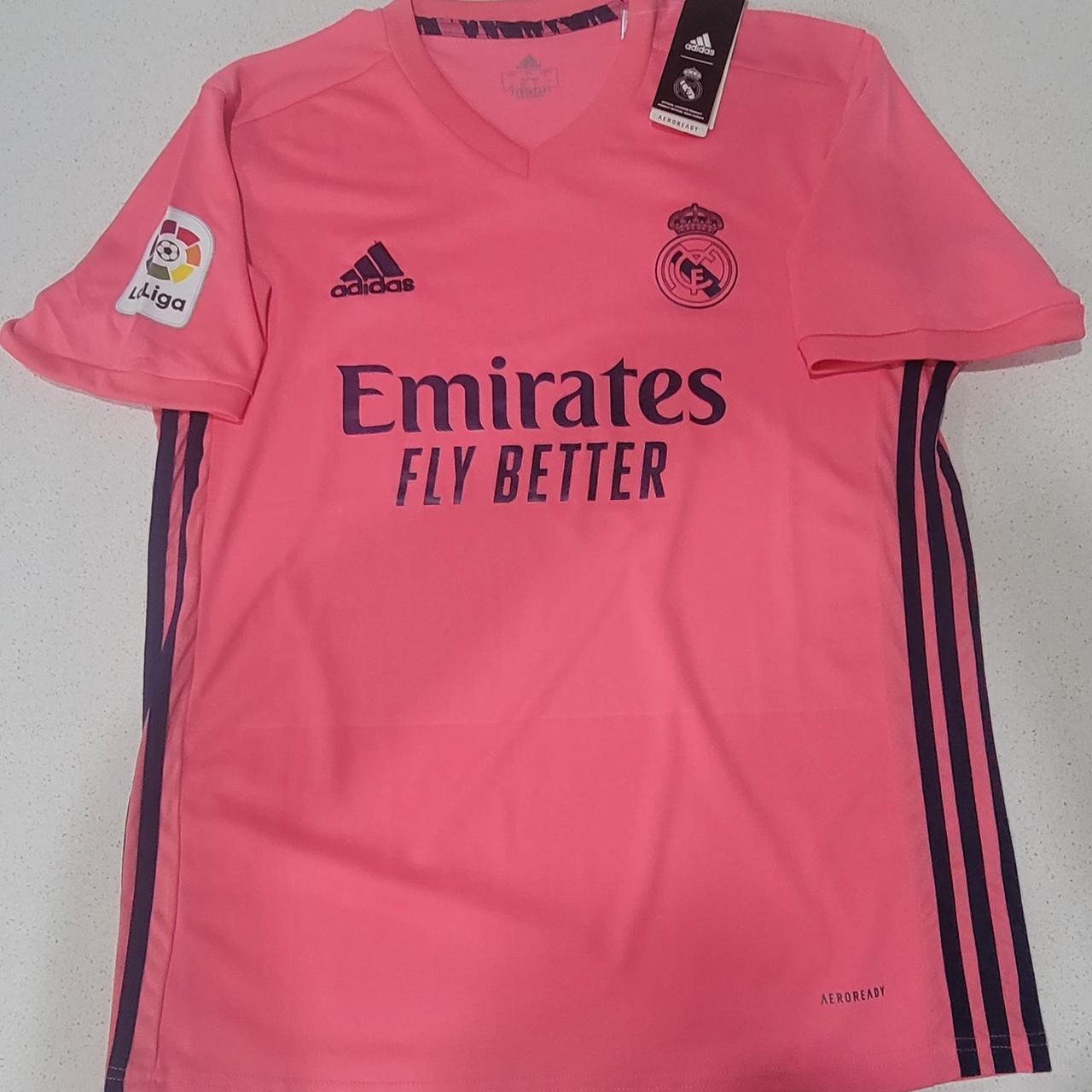 Pink Real Madrid soccer jersey - Depop