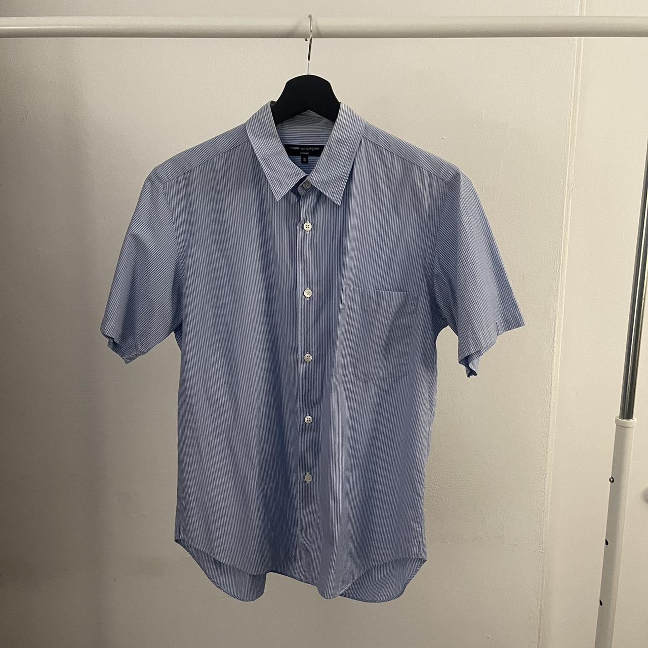 Cdg striped sales shirt short sleeve