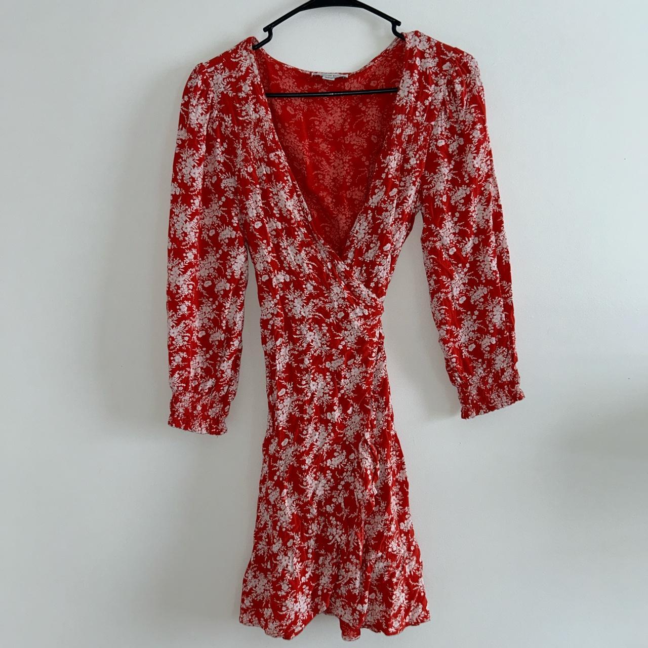 American eagle red floral dress best sale