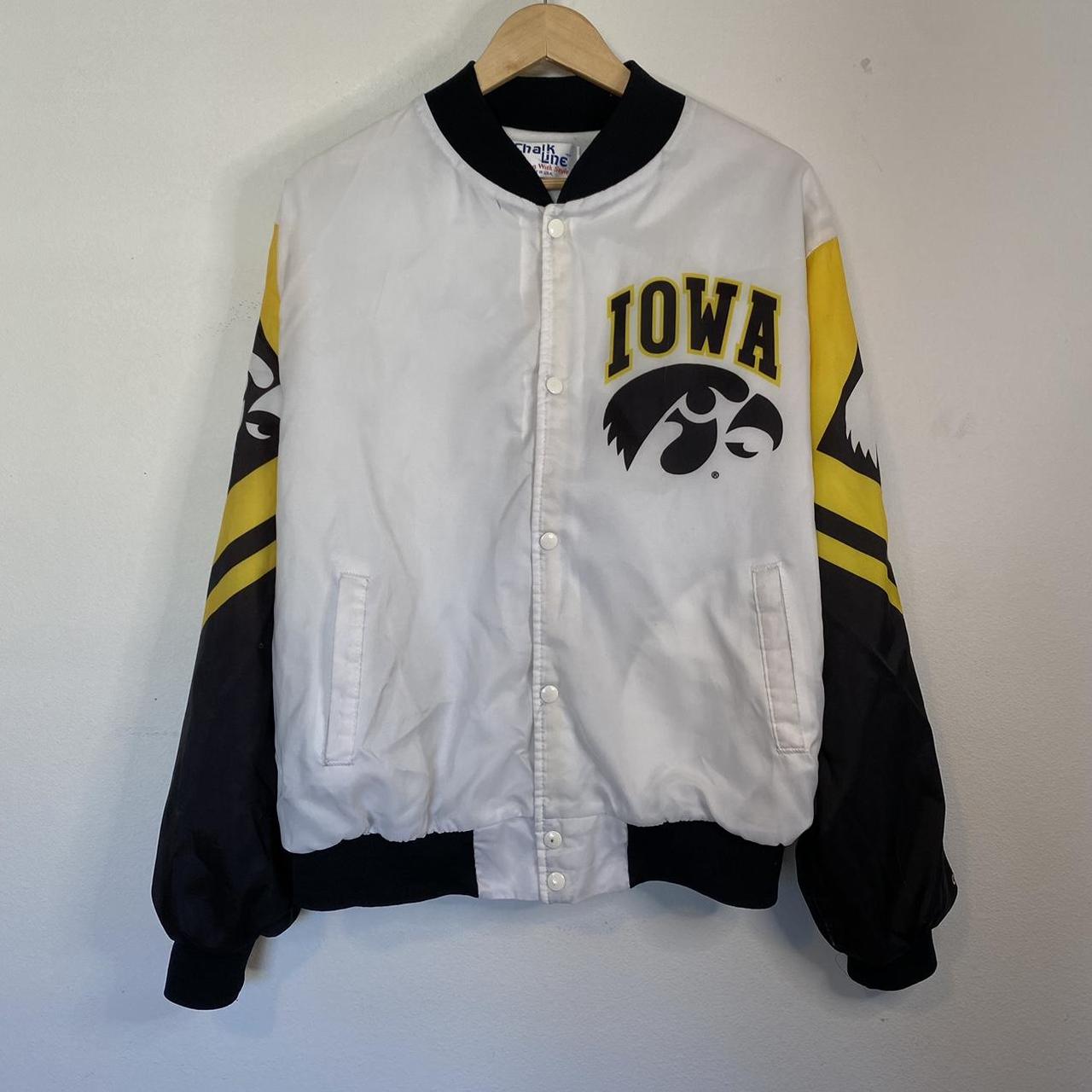 Men's Starter White/Black Iowa Hawkeyes The Legend Full-Snap Jacket