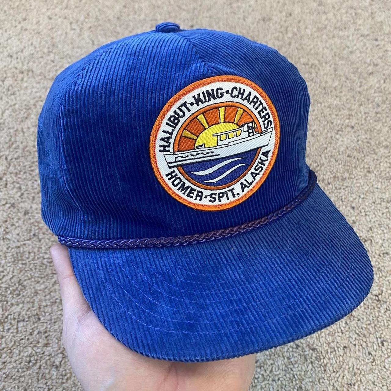 Vintage Corduroy Fishing Trucker Hat, Vintage