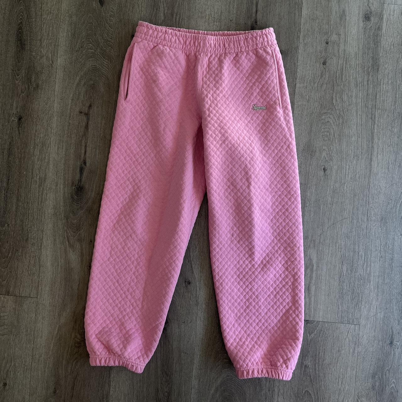 Pink best sale supreme sweatpants