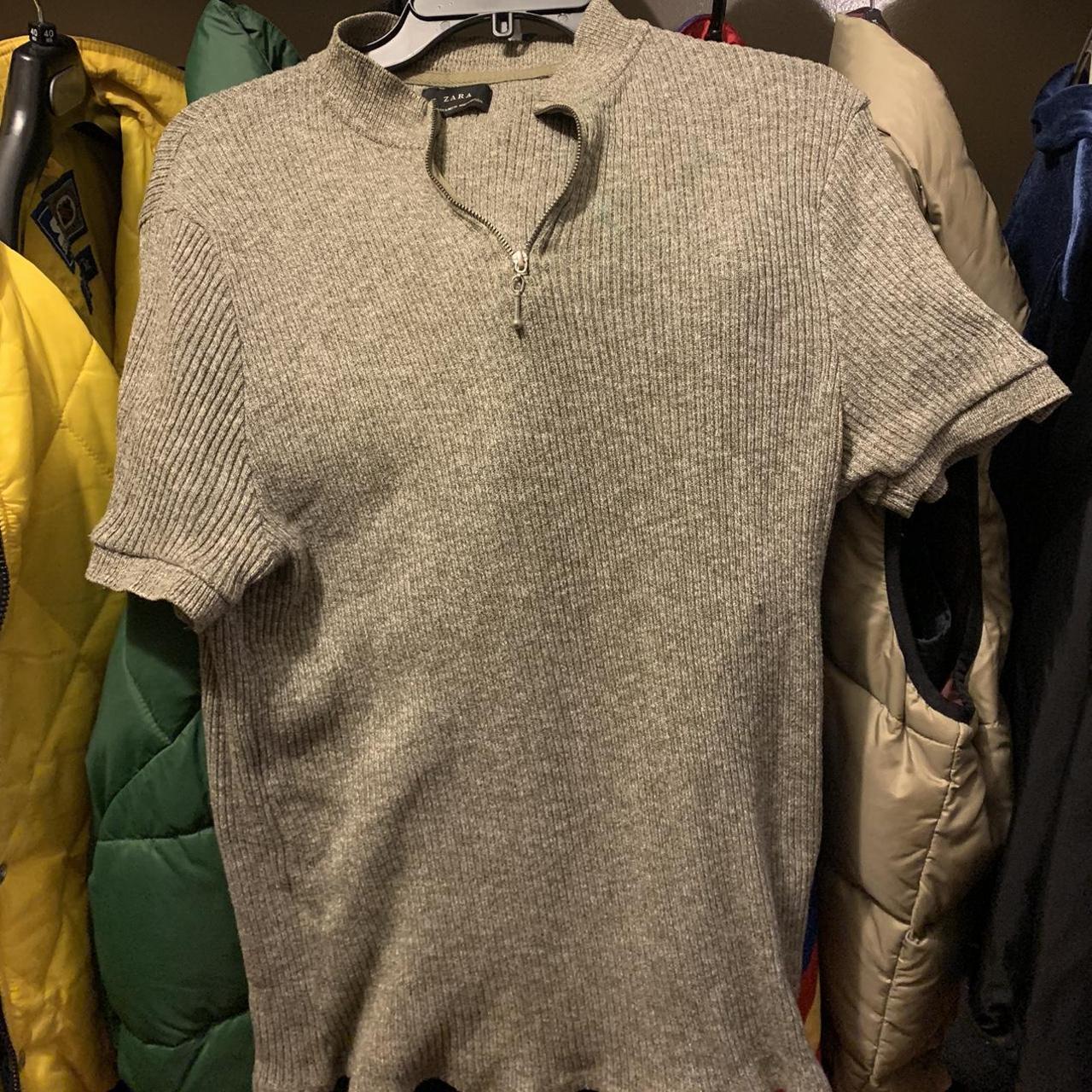 Zara Men's Zippered Knit Polo