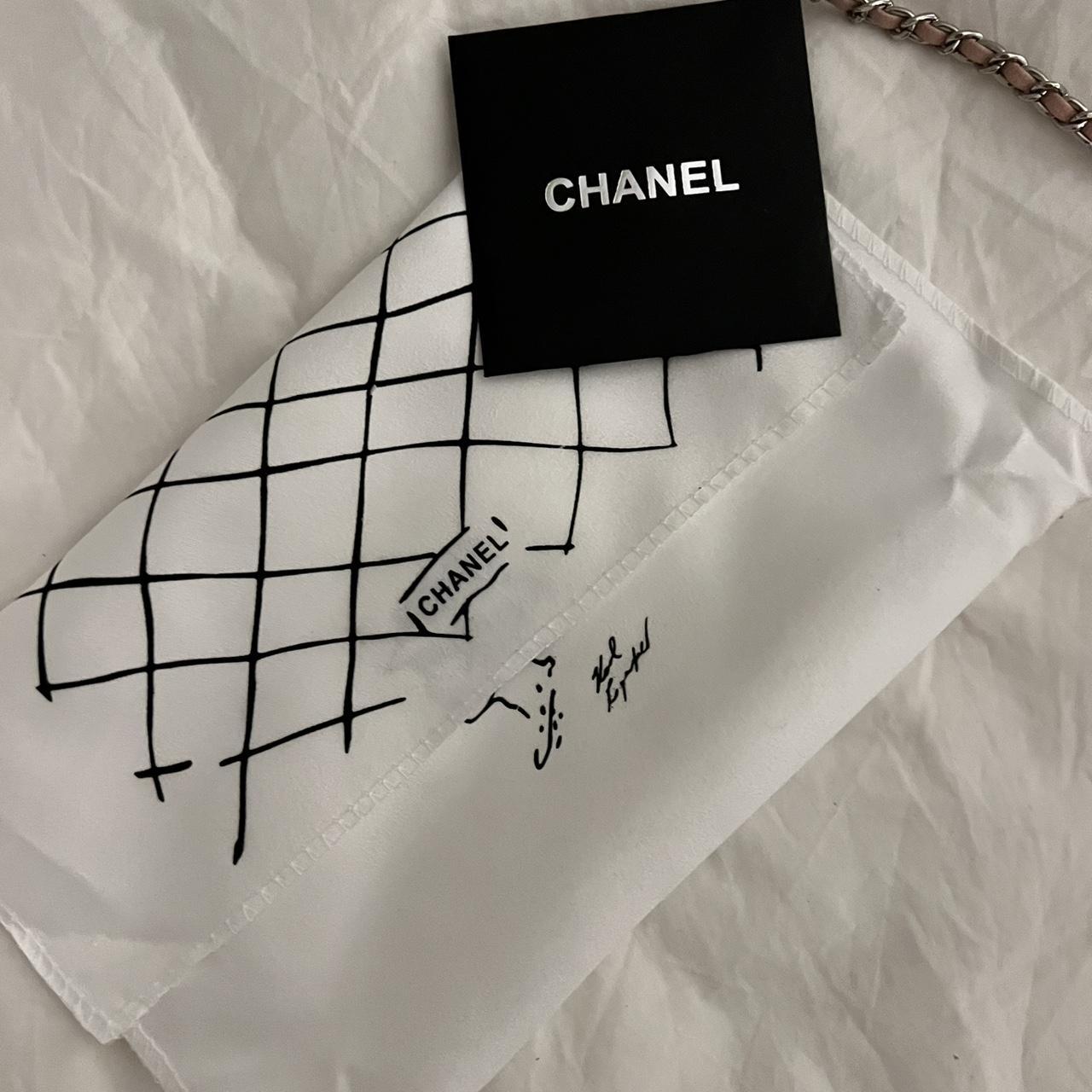 Baby pink, Chanel purse/shoulder bag, with silver... Depop