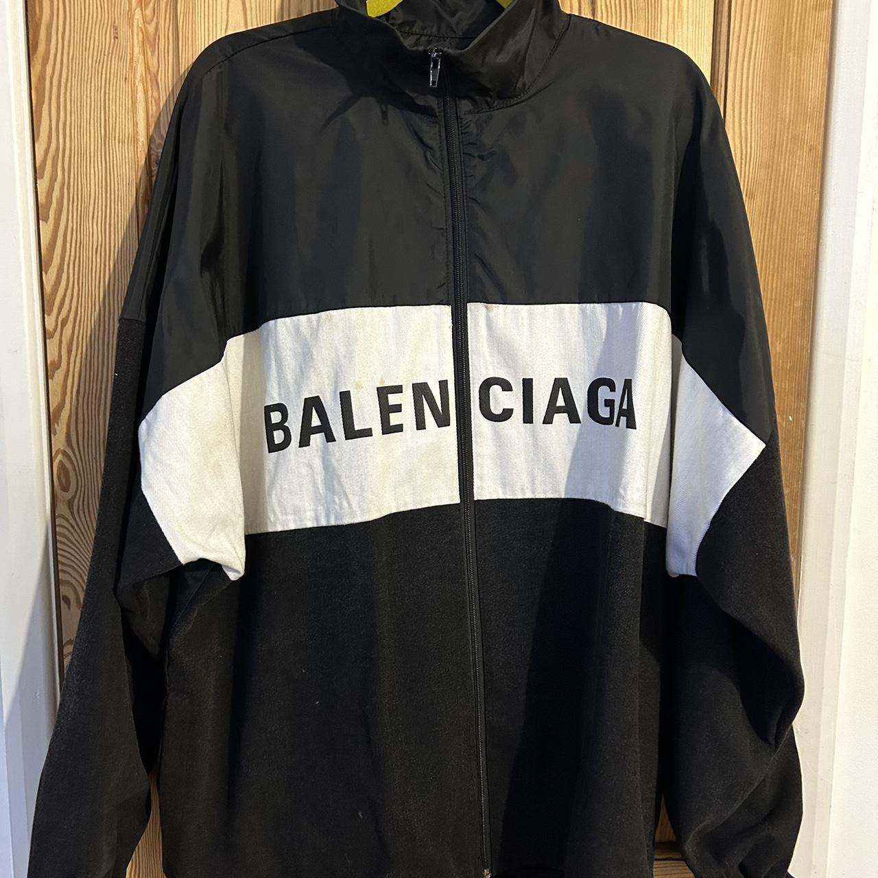 BALENCIAGA Logo Zip Up Track Jacket Marks pictured