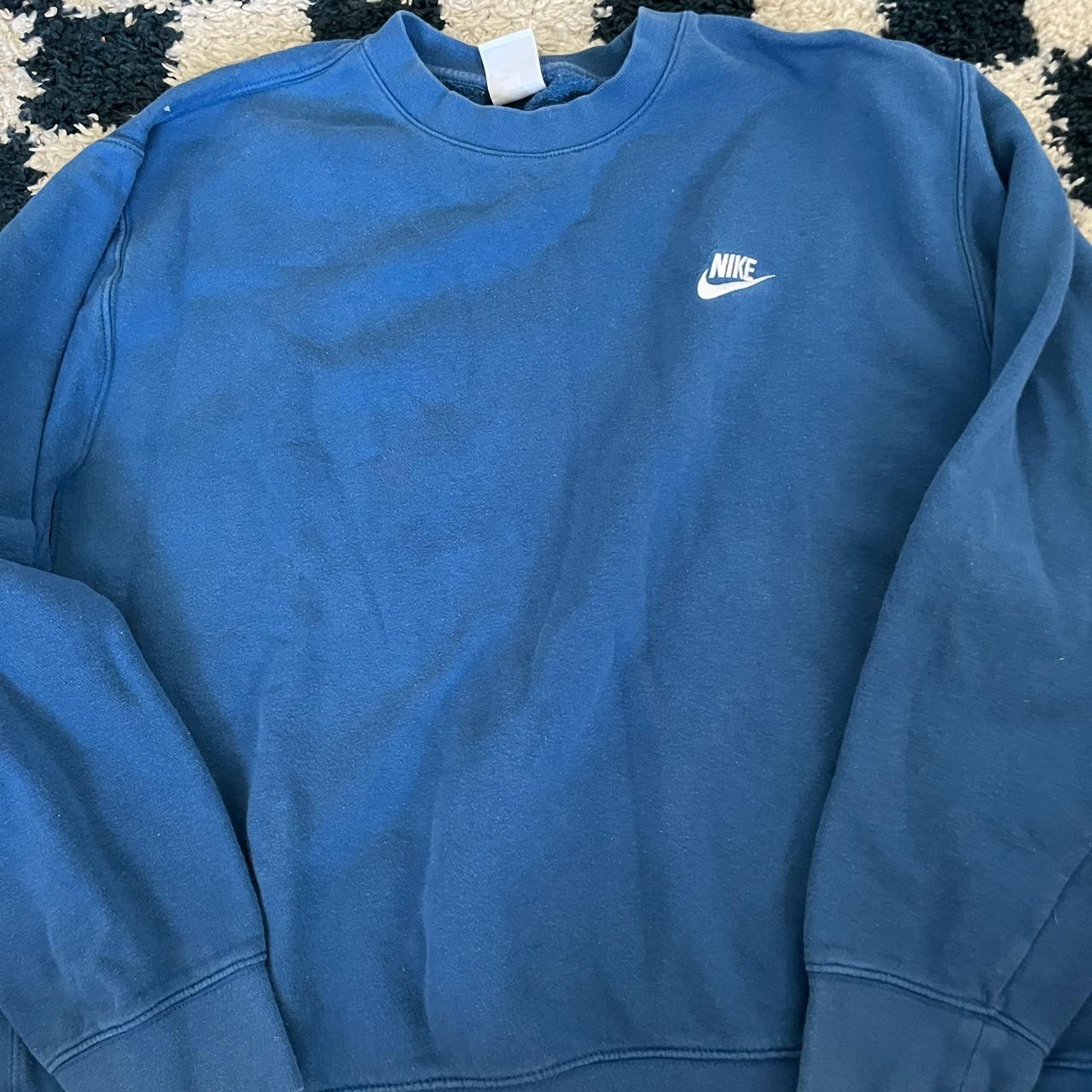 mens blue nike crewneck