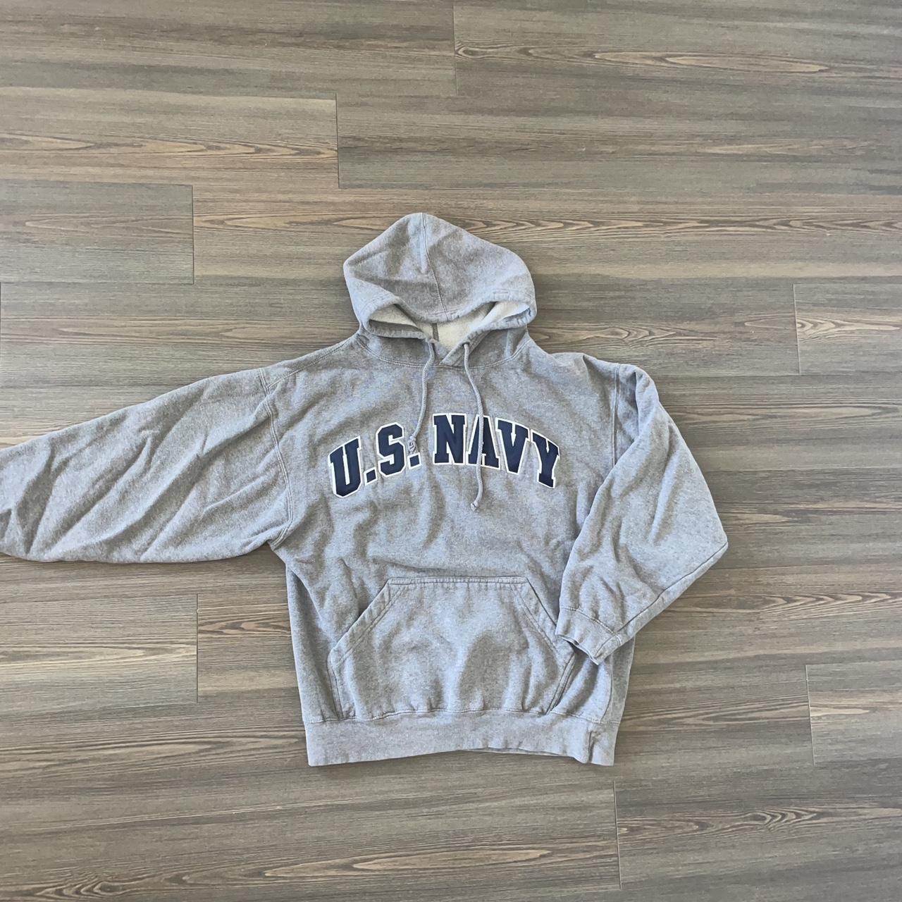 Vintage US Navy hoodie Small stains in the corner... - Depop