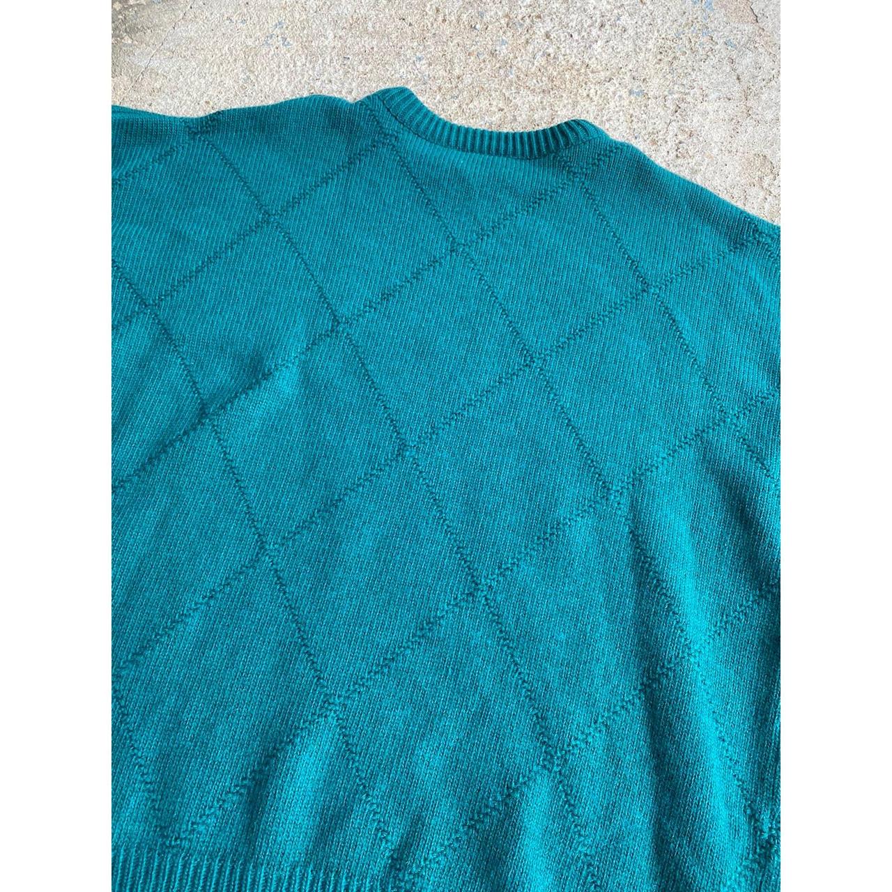 Vintage 90's Lacoste Green Knit Sweater F6 Tagged - Depop