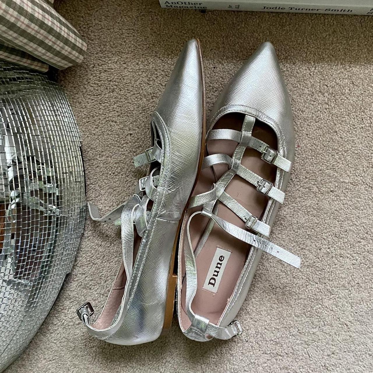 Silver ballet style pumps 🩰 Buckle silver... Depop