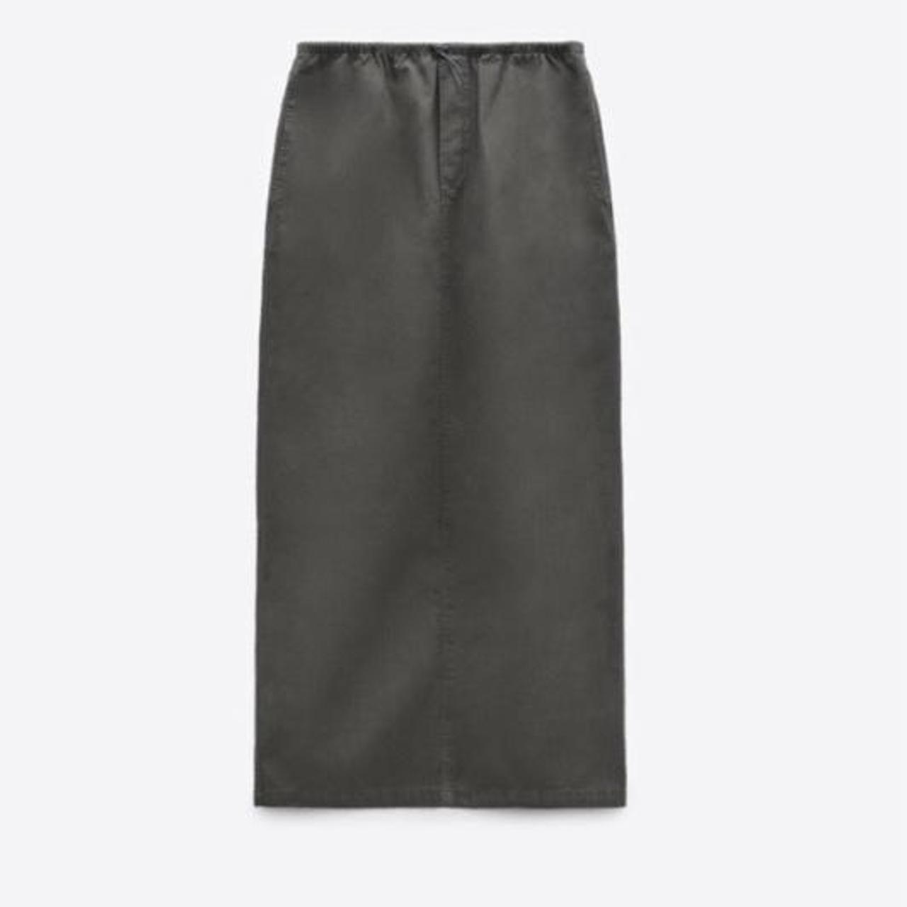 (Not my photos) Zara cargo skirt with side slit... Depop