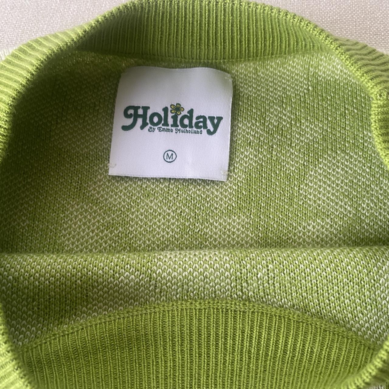 Holiday The Label Women's Green and White Jumper (3)