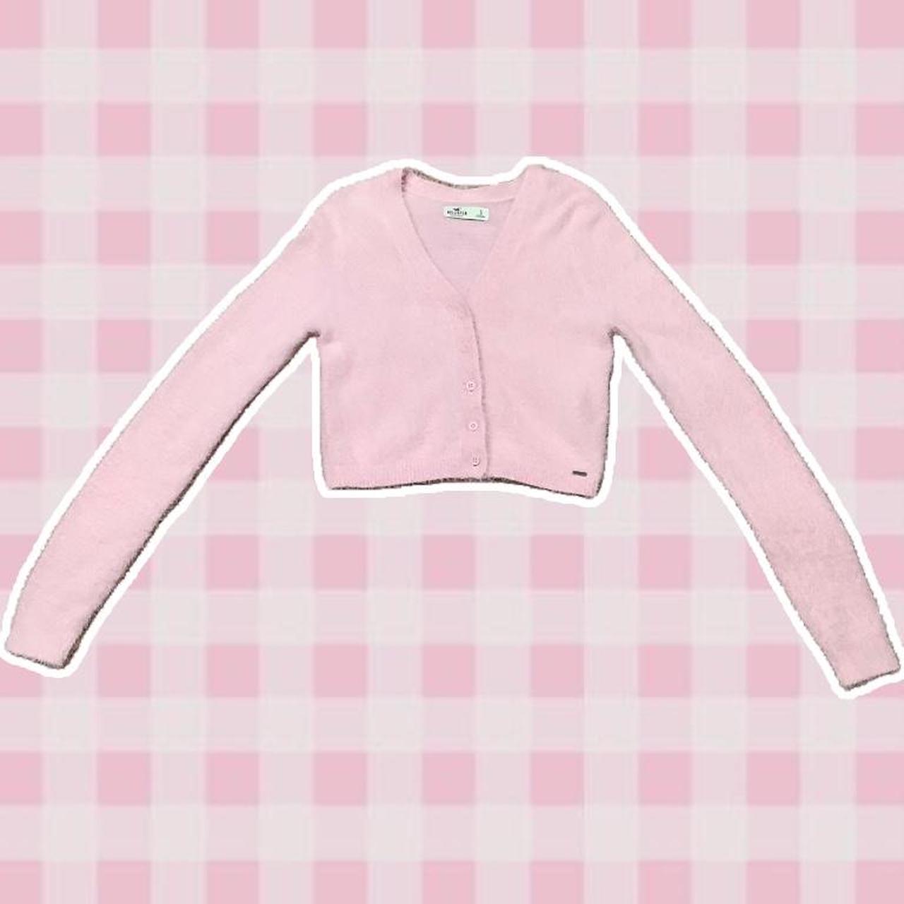 Hollister Coquette Fuzzy Pastel Pink... Depop
