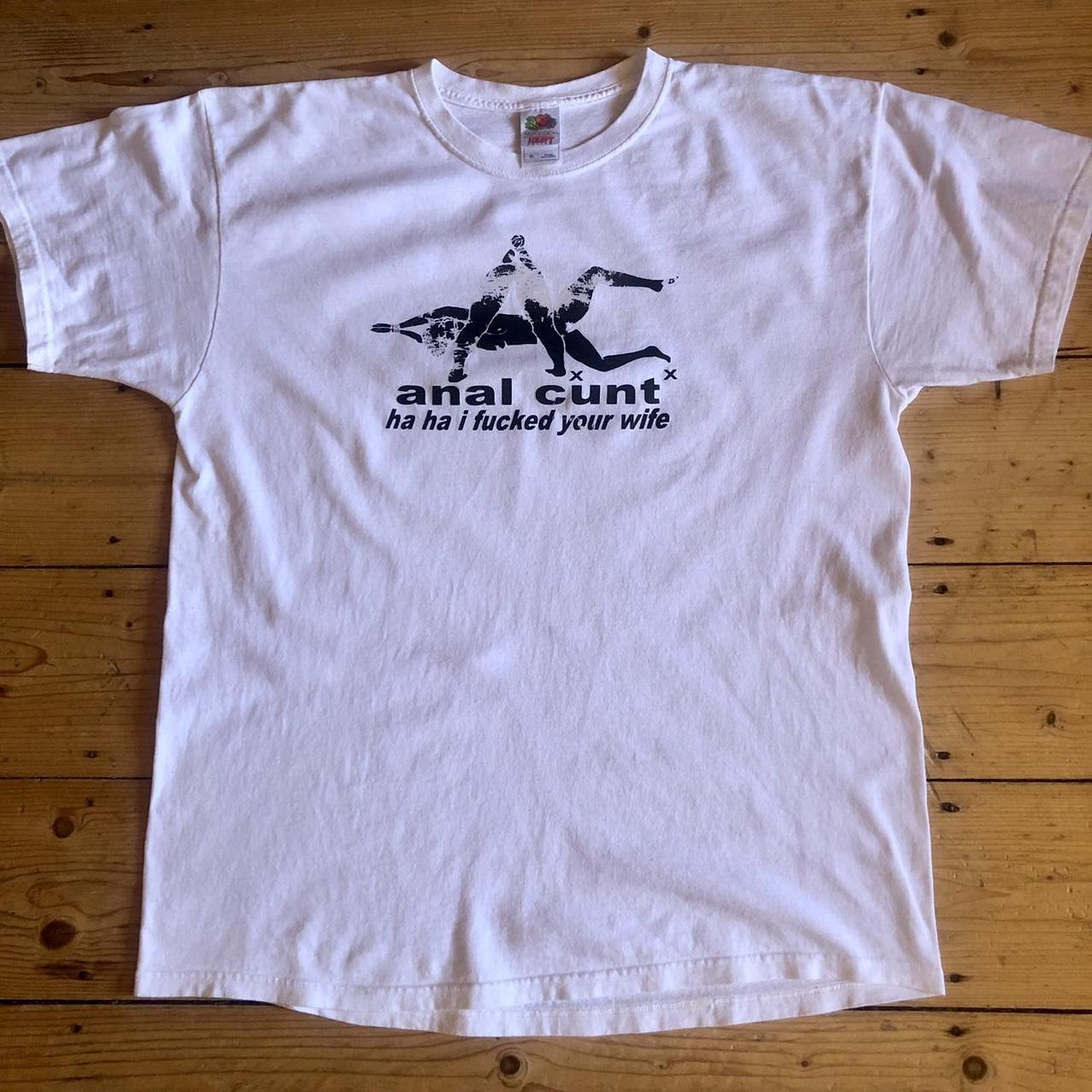 2000s Anal Cunt shirt. Size: XL (75 x 59 cm). Tag:... - Depop