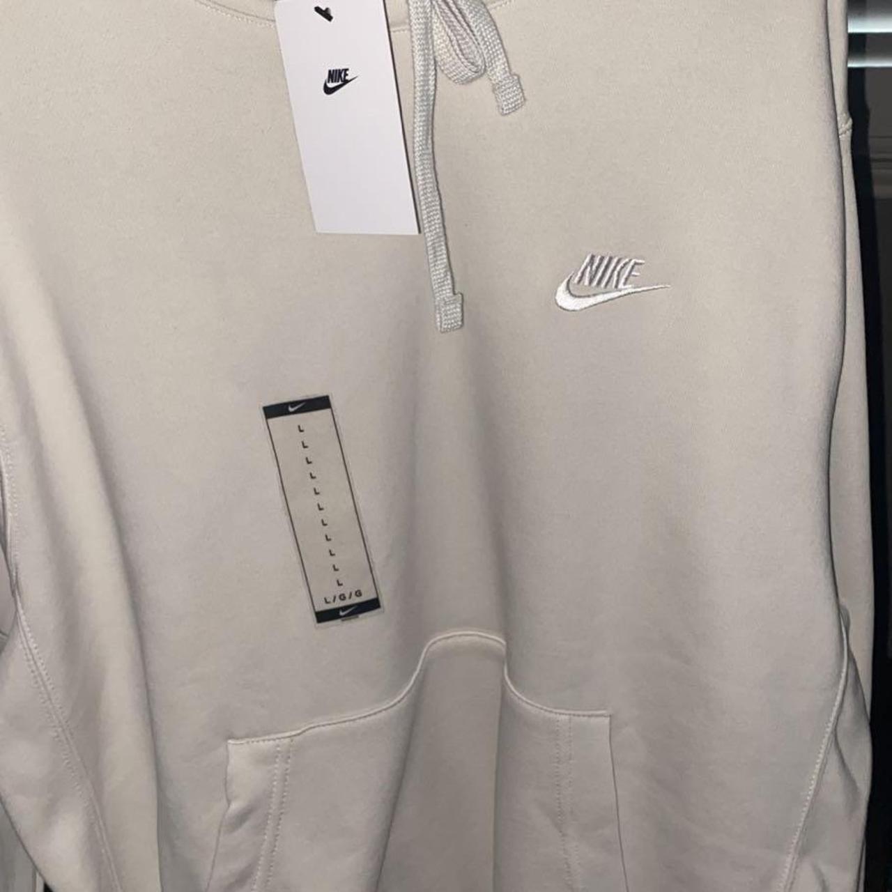 tawny white nike hoodie