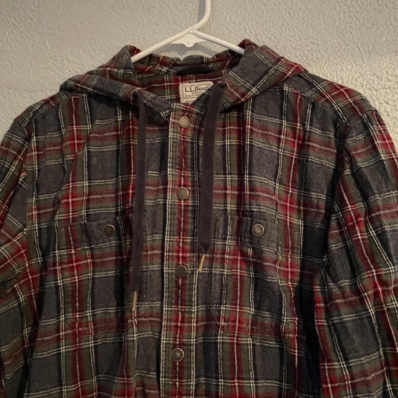 Ll bean scotch hot sale plaid flannel hoodie