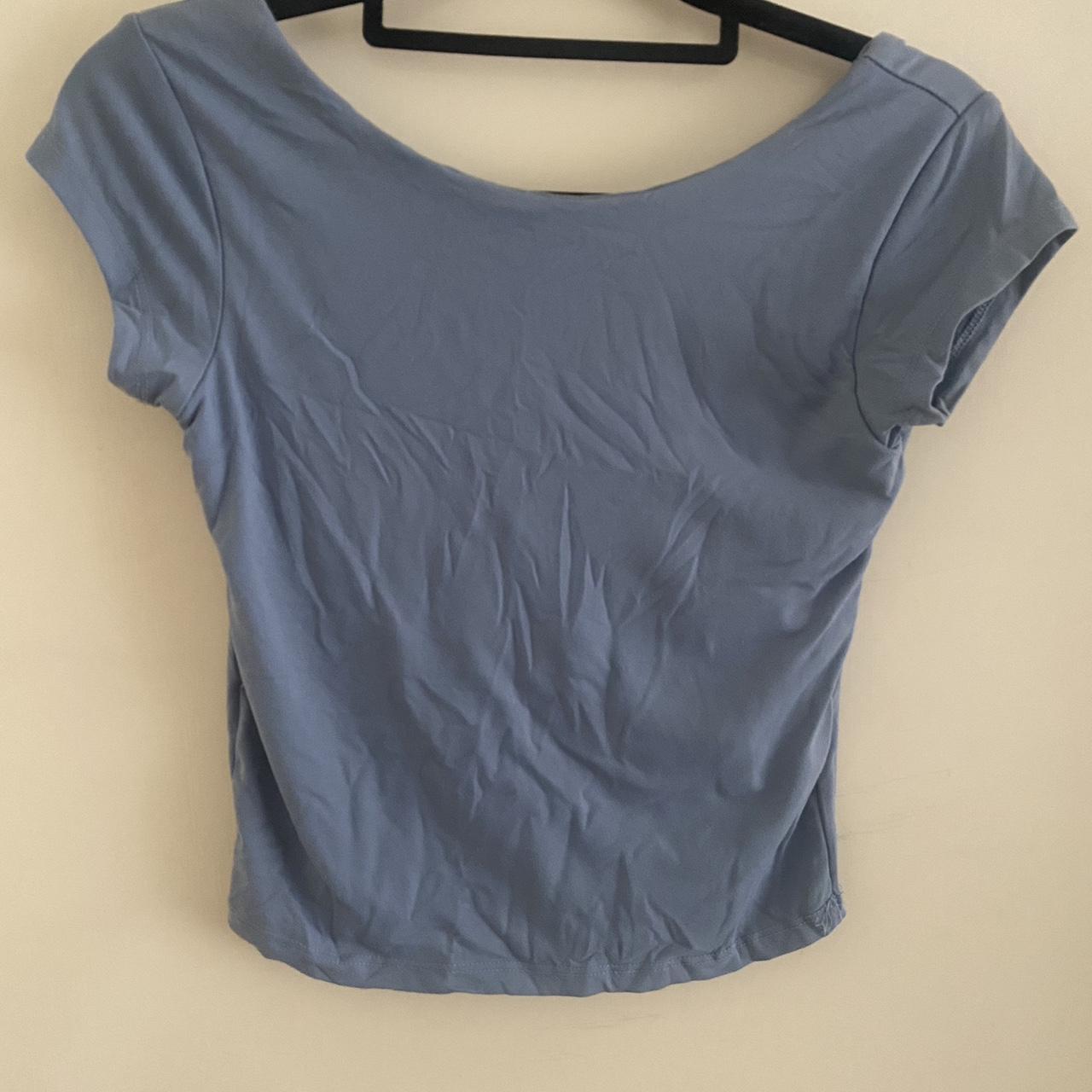 Glassons Blue Grey Backless Top Size Xs Depop