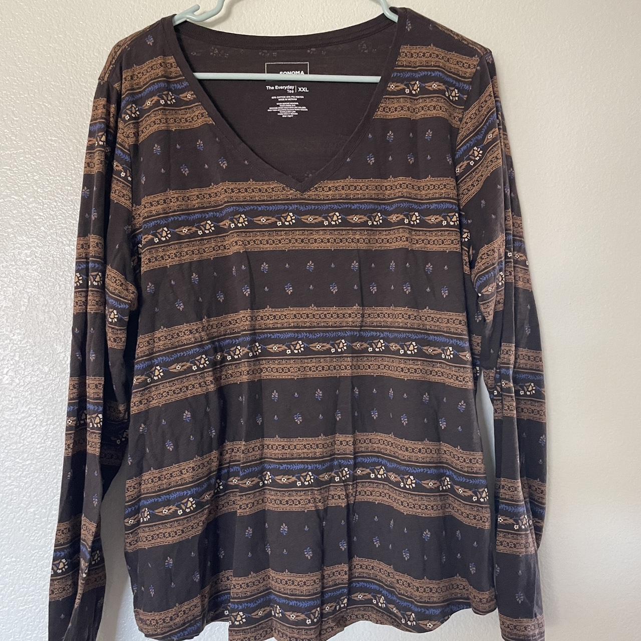 BROWN LONG SLEEVE SHIRT  XXL super comfy and cute - Depop