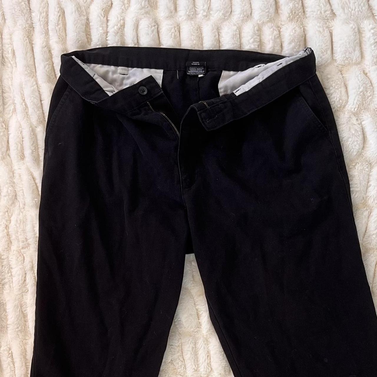 black straight leg pants. great for the workplace or... - Depop