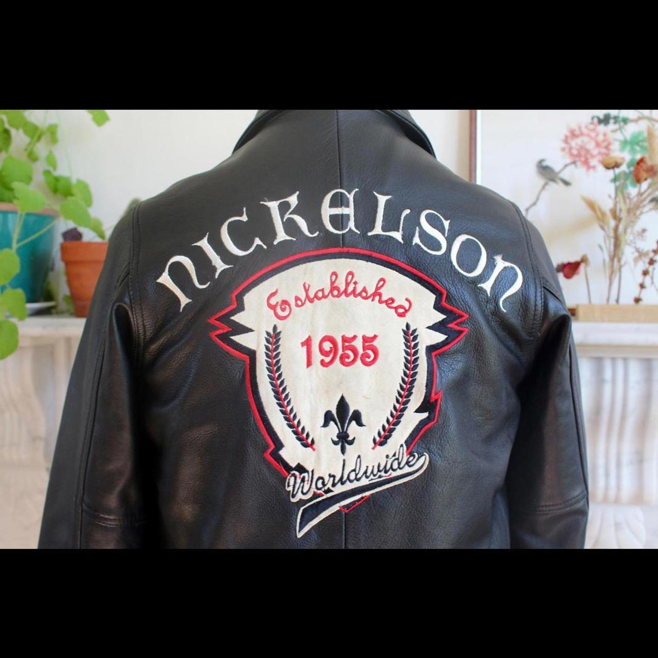 Vintage Rare 90 s Nickelson Leather Jacket Depop