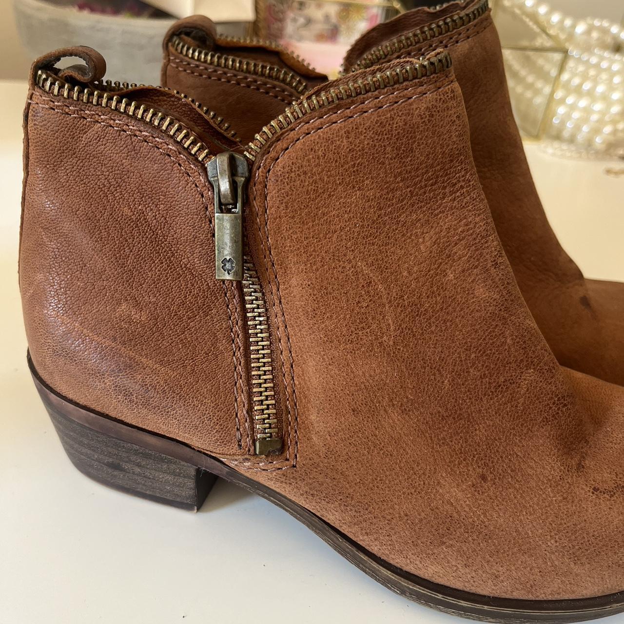 Lucky brand cognac booties hotsell