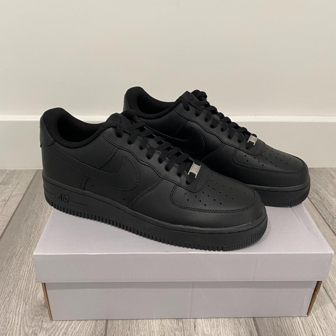 Nike Black Air Force 1’s Size 9 UK Brand new with... - Depop