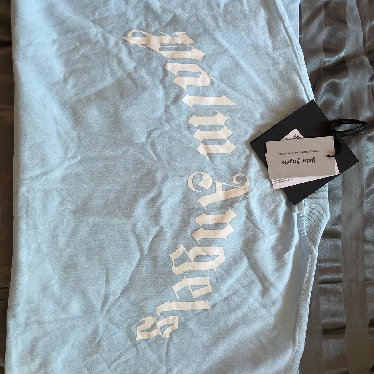 Palm Angels Short Sleeve Classic Logo T-shirt (Blue - Depop