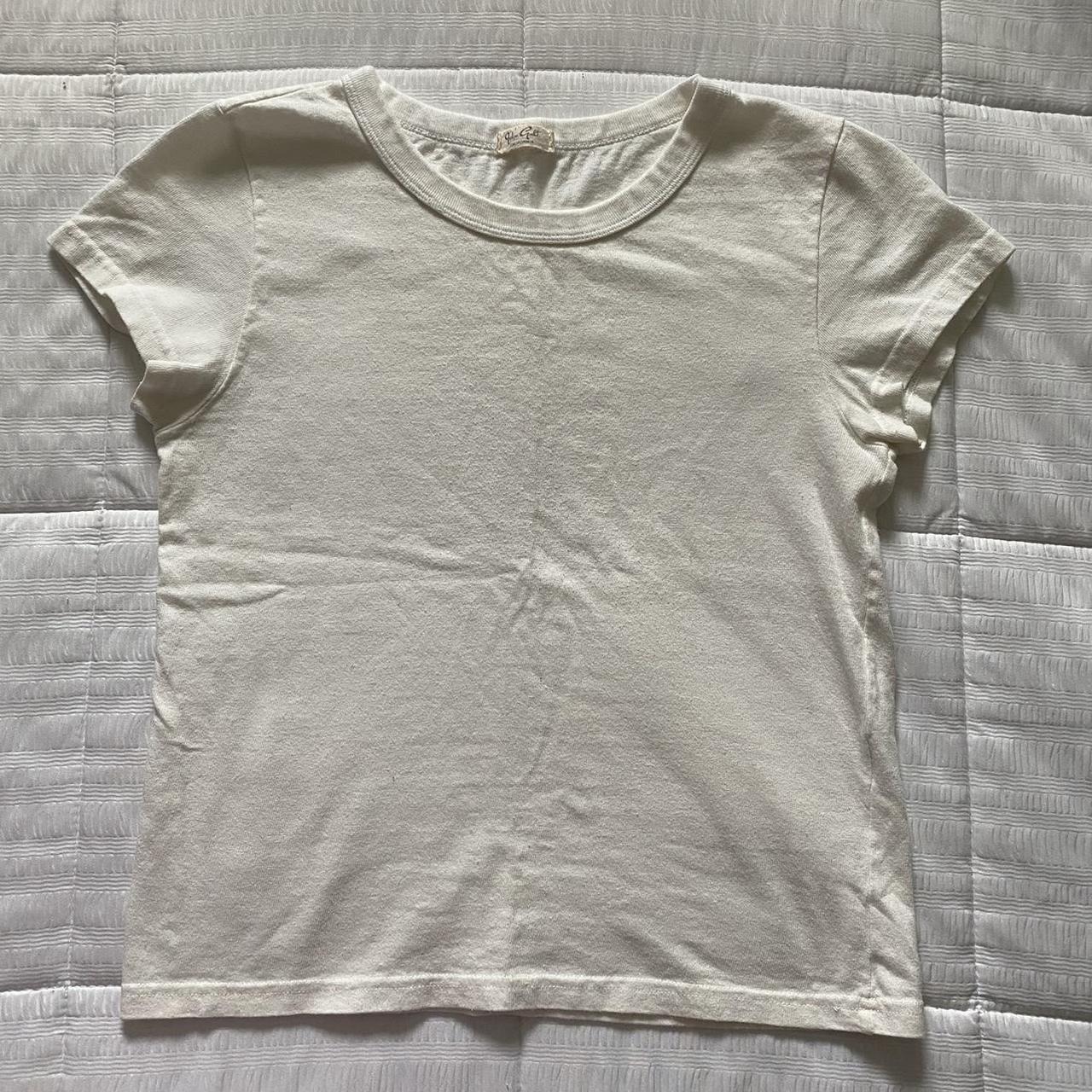 Brandy Melville Women's White T-shirt | Depop