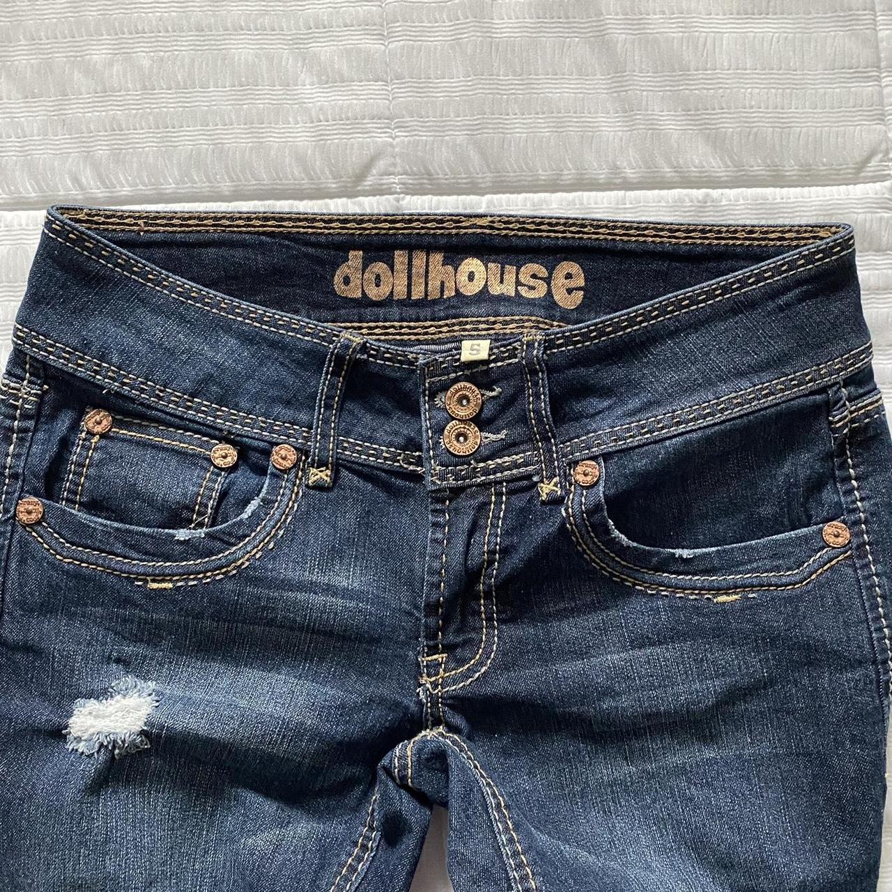  dollhouse low rise bootcut jeans vintage sizing... Depop