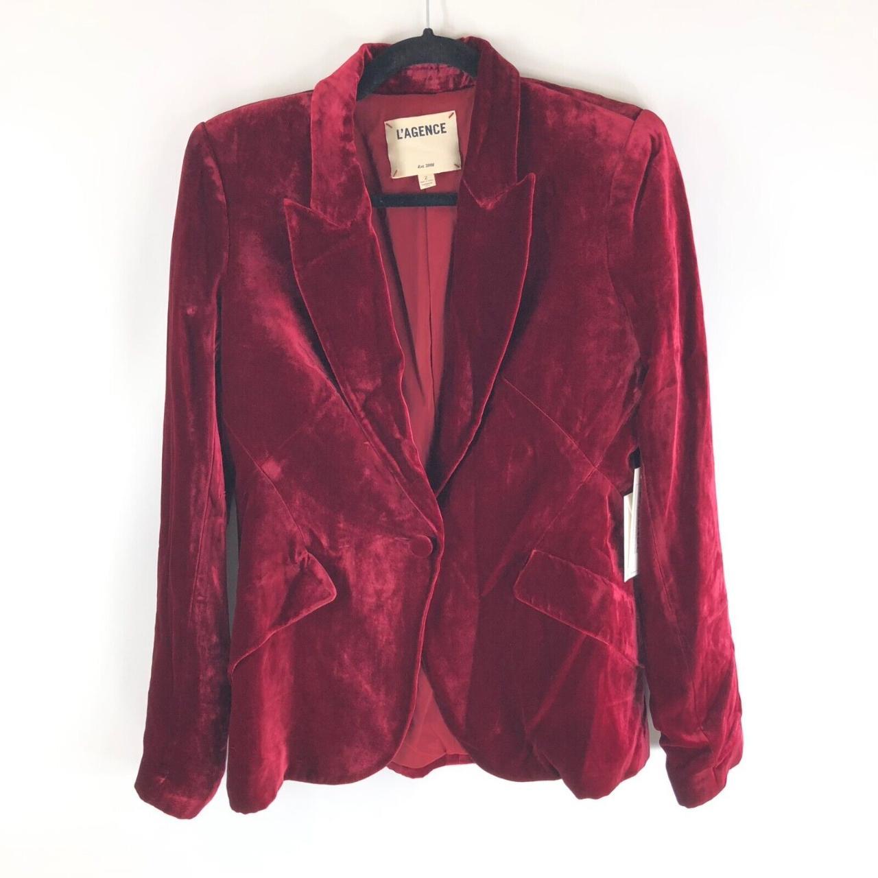 L'Agence Women's Red Jacket | Depop