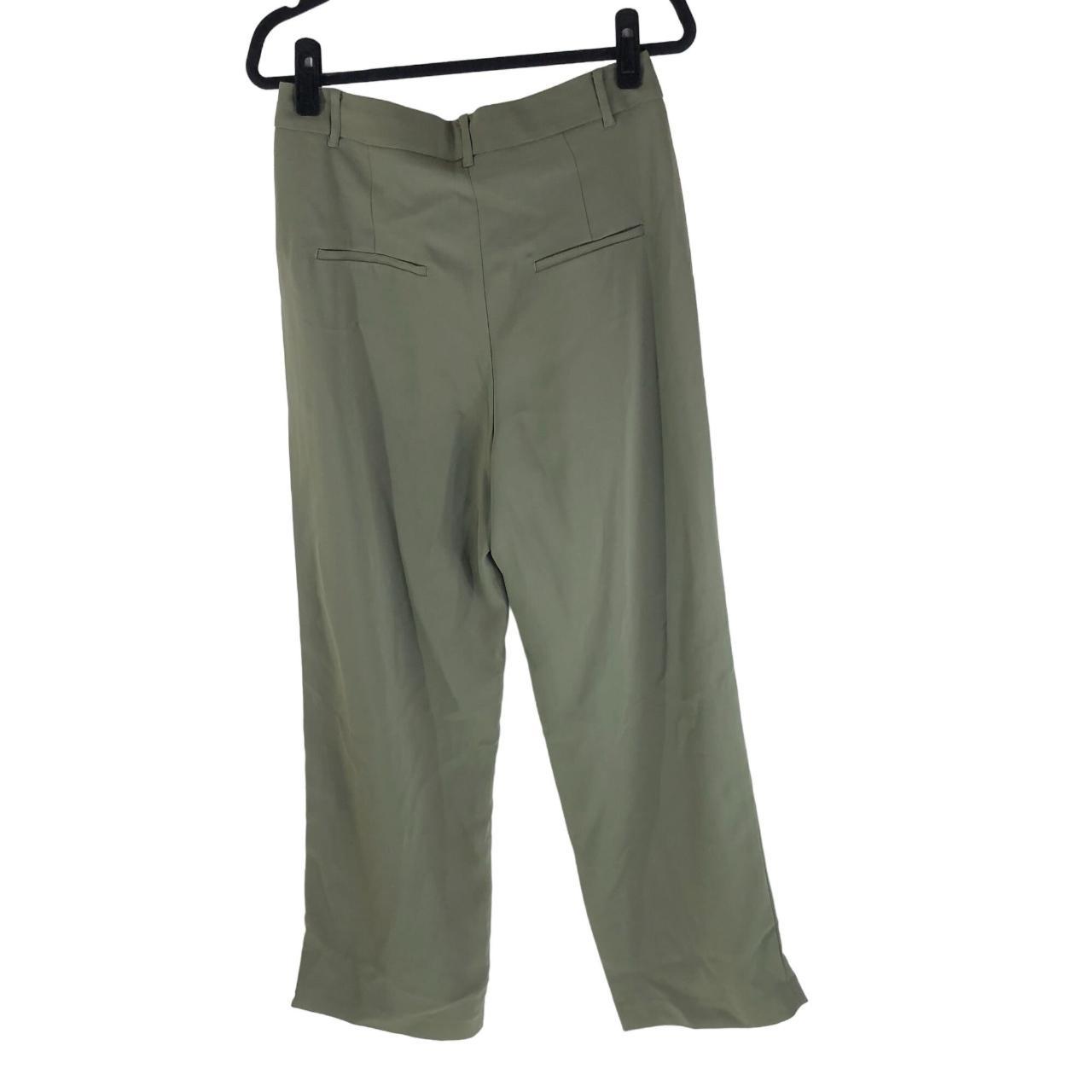 NEW Quince Stretch Crepe Pleated Wide Leg Pant in olive - size small​