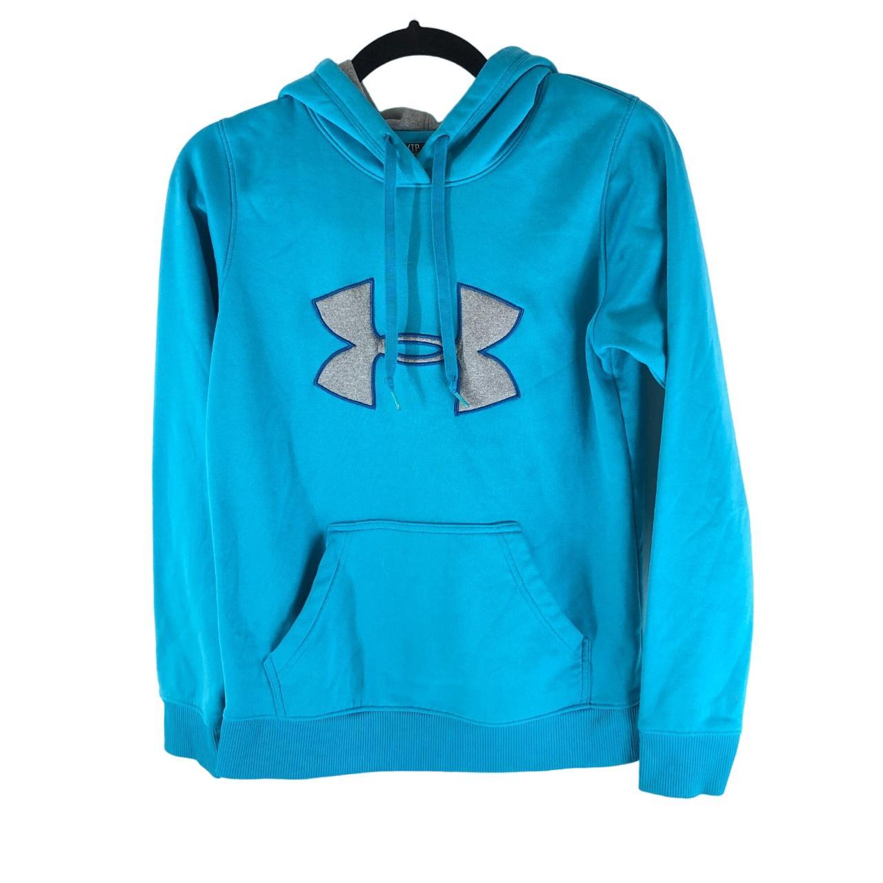 Blue buy And Grey Semi-Fitted Hooded Sweatshirt