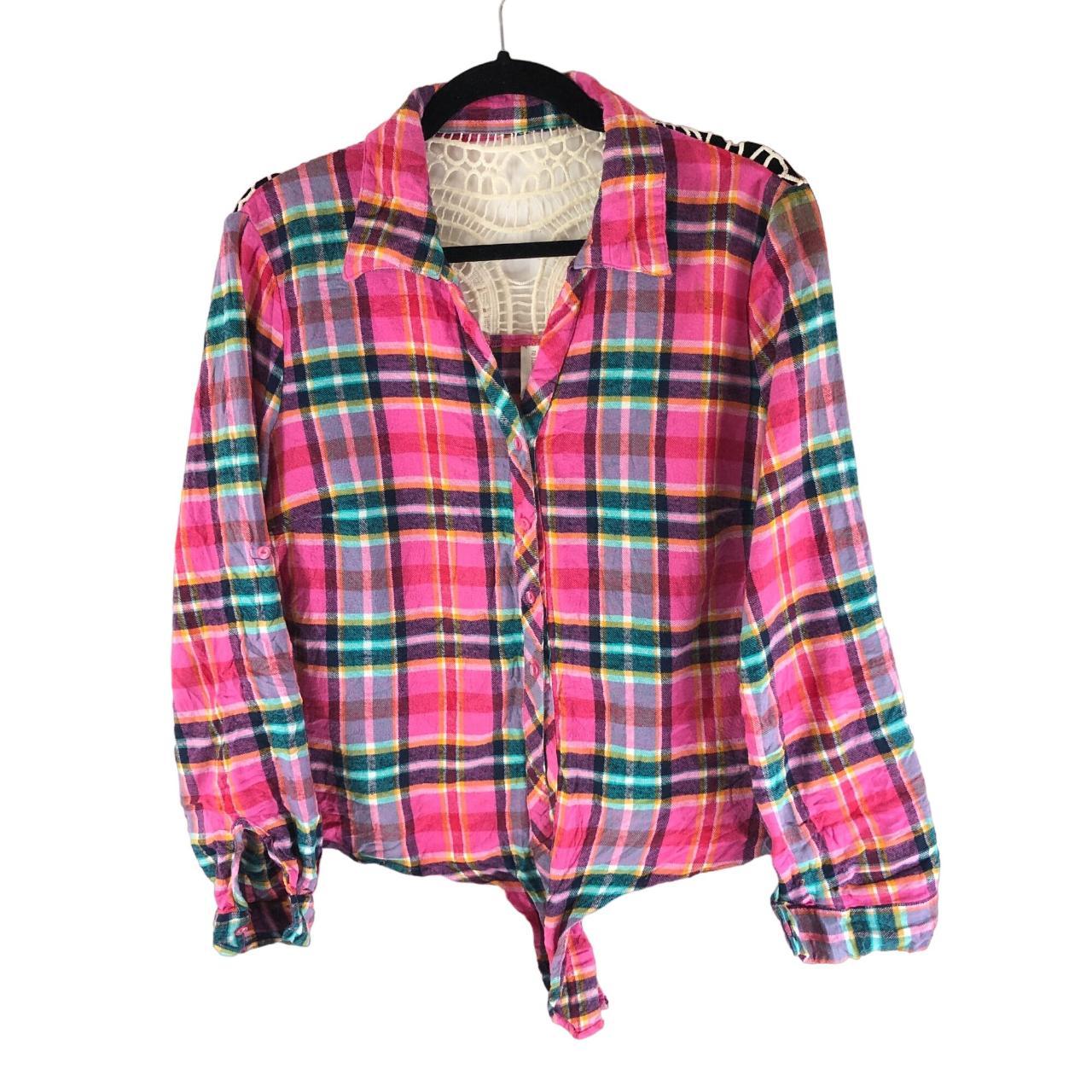 no boundaries women's flannel shirt