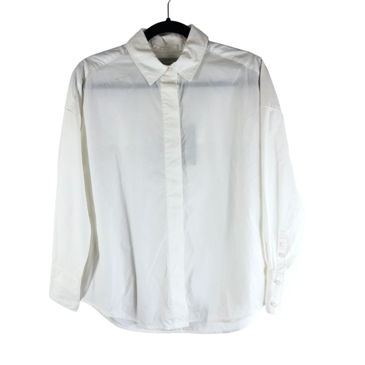 everlane poplin oversized shirt