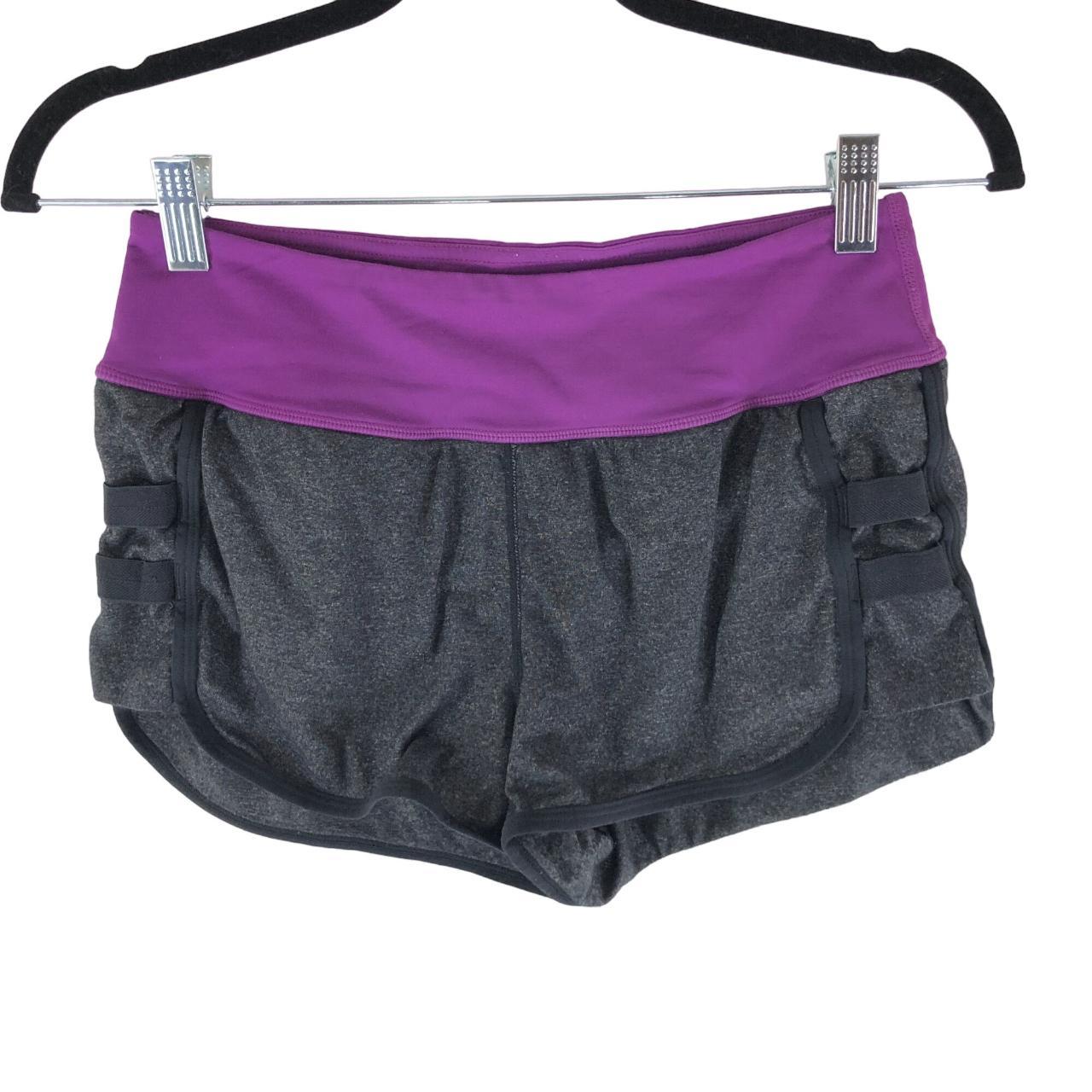 Lululemon Womens Running Shorts Gray Purple 6 Item... - Depop