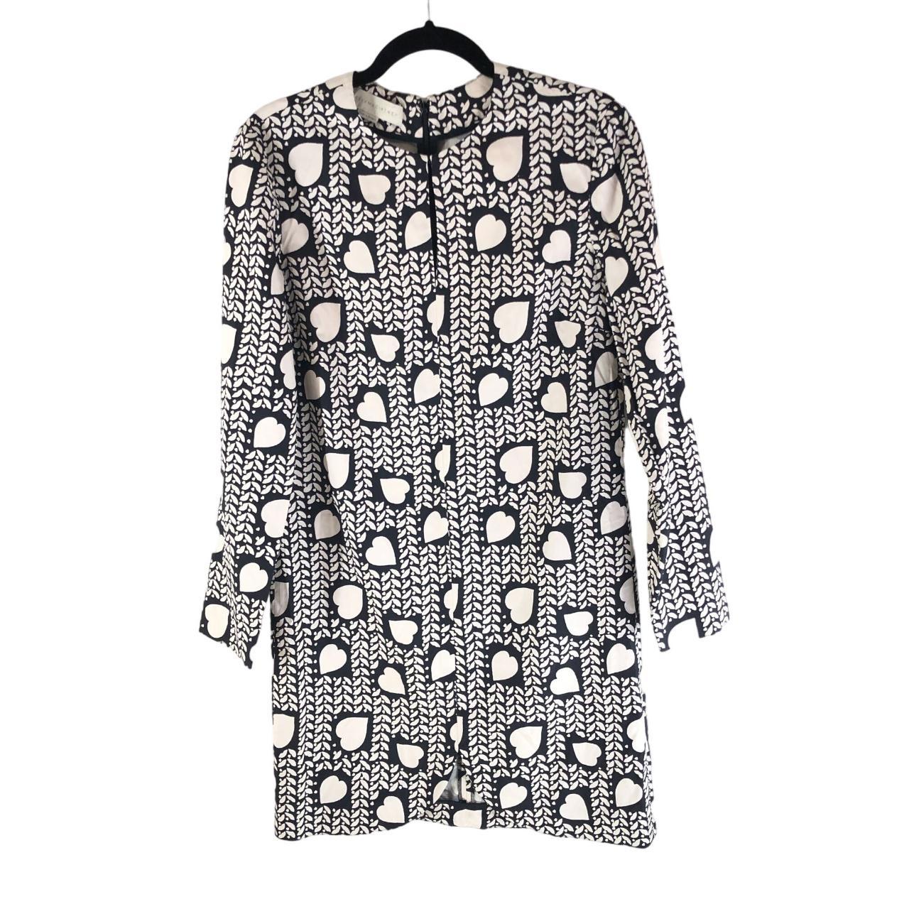 Stella McCartney Shift Dress Heart Print Long Sleeve...